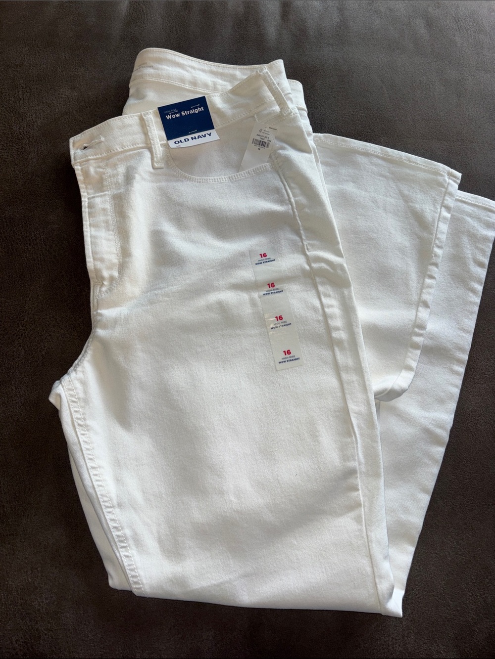 Old Navy White Women's Wow Straight Jeans